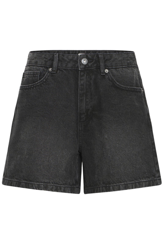 Ichi Denim Short - Washed Black
