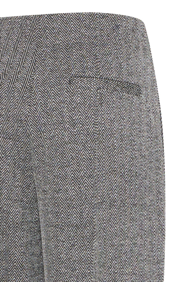 Kate Herringbone Trouser - Mono