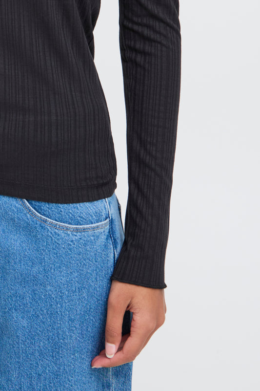 Cella Rib Top - Blk