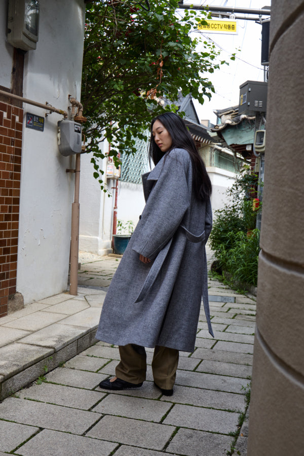 Gaziva Wool Coat - Grey