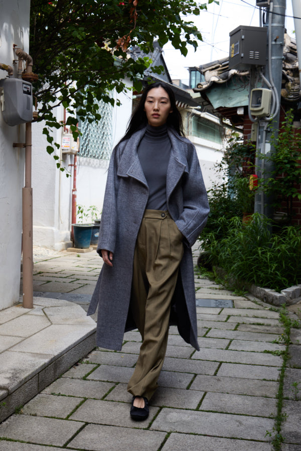 Gaziva Wool Coat - Grey