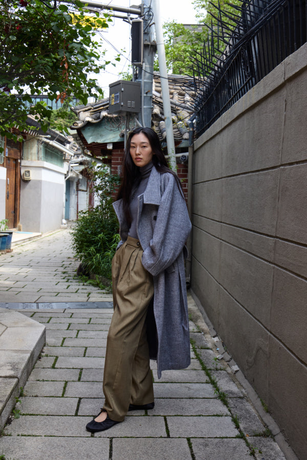 Gaziva Wool Coat - Grey