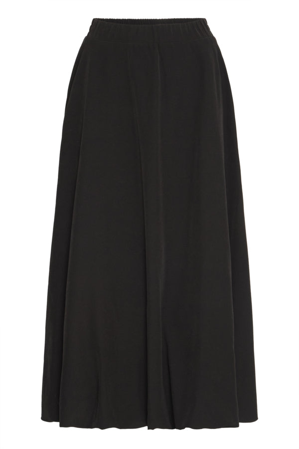 Puff Ball Midi Skirt - Black