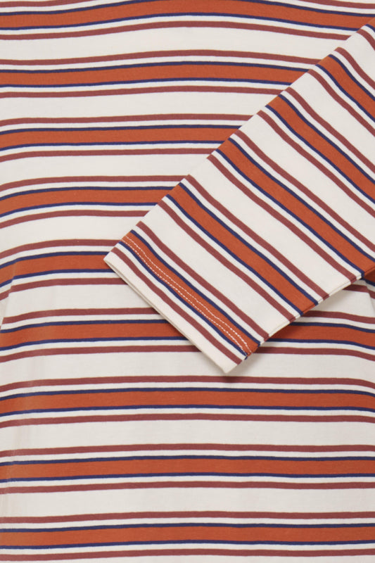 Mira round Neck - Rust/Blue