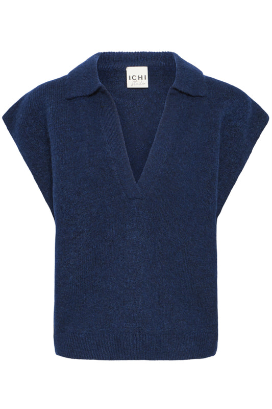Povoke Wool Mix Tank - Navy