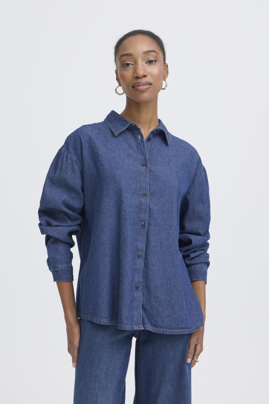 Archer Denim Shirt - Mid Blue
