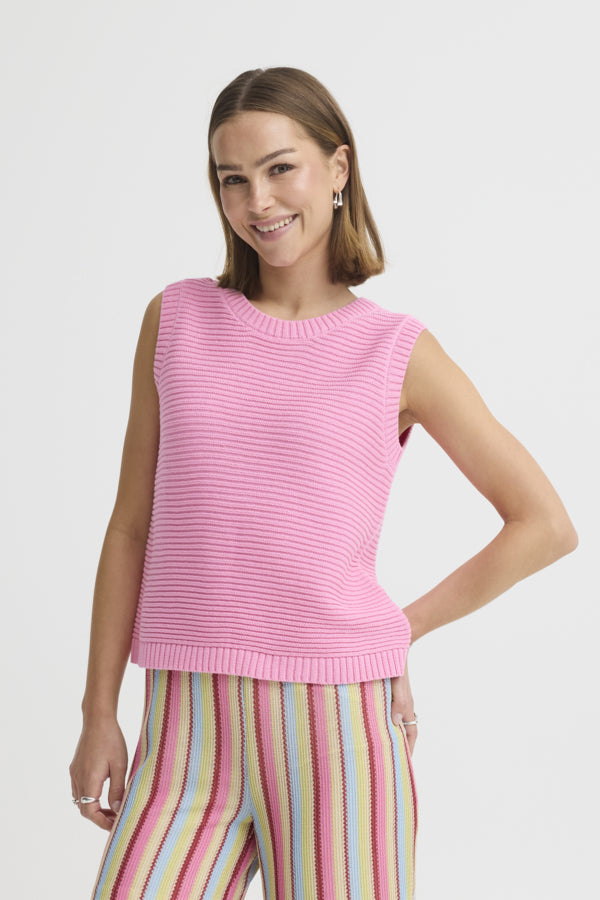 Dotties Cotton Tank - Pink