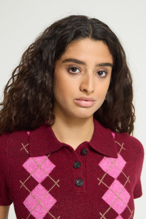 Dasila Knit - Pink and Wine