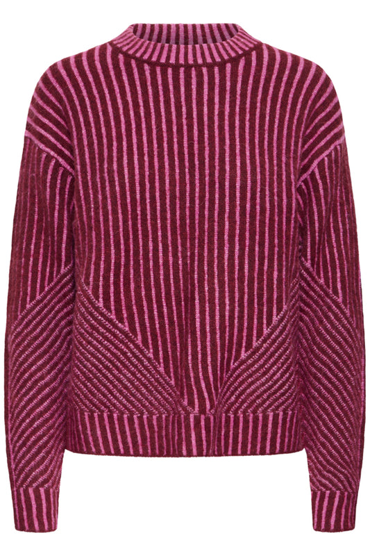Kamara Stripe Knit - Berry