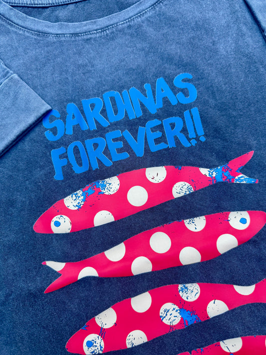 Sardine Polka Tee - Grey