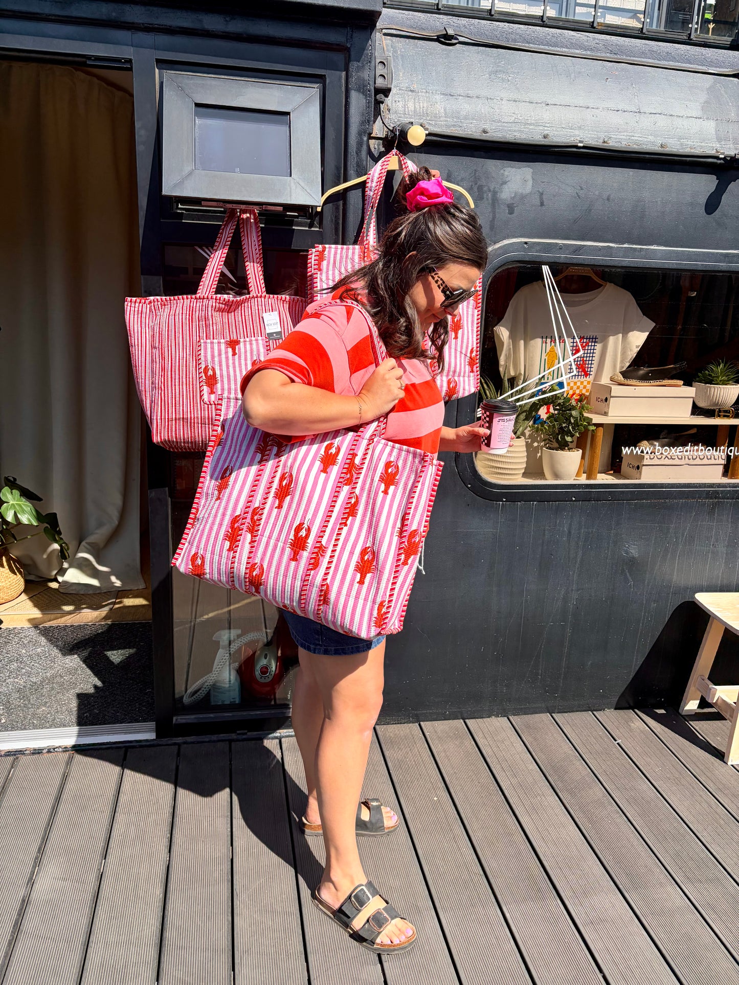 Lobster Carry All Tote Bag - Pink