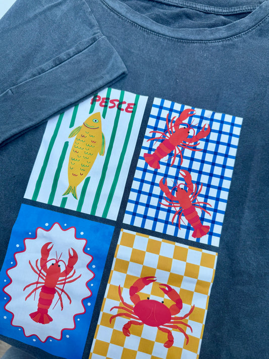 Postcard Tee - Grey