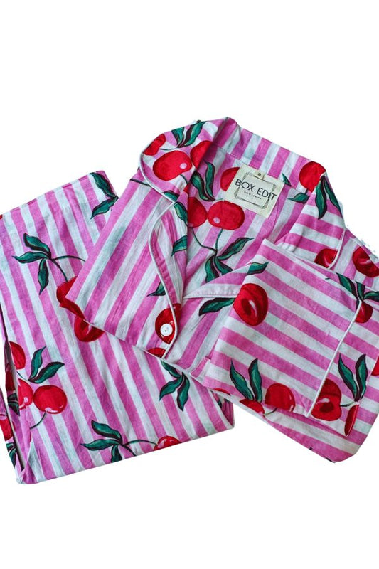 Box Edit Pyjama - Red Cherry