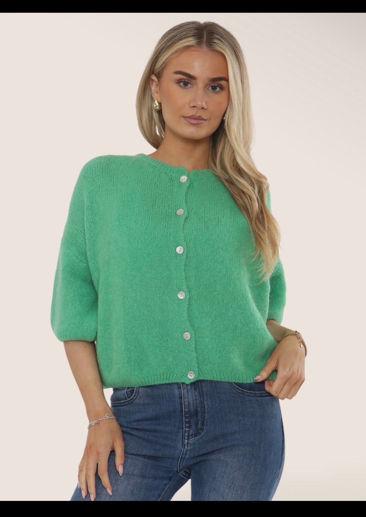 Kid Mohair and Wool Cardigan - Blue