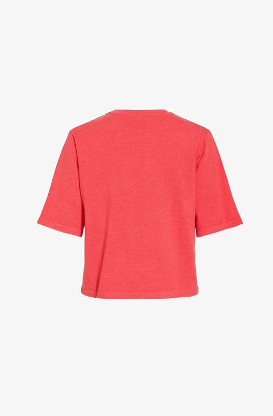 Vila Knitted Red Tee