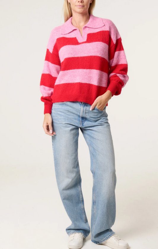 Aria Knit - Red/Pink