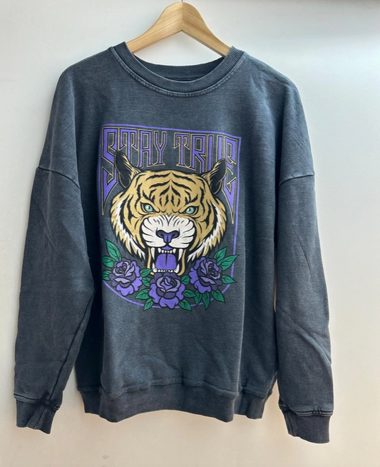 Stay Organic Cotton Sweatshirt - Violet