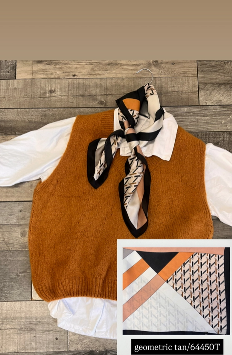 Satin Neckerchief - Geometric