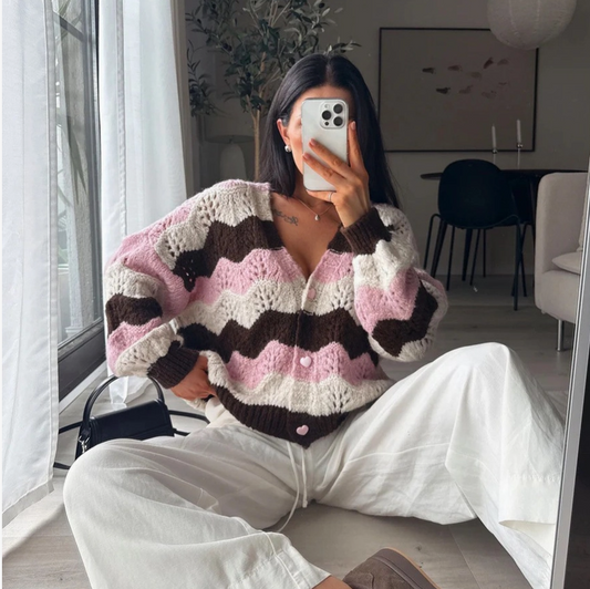 Prima Pink Wave Cardi
