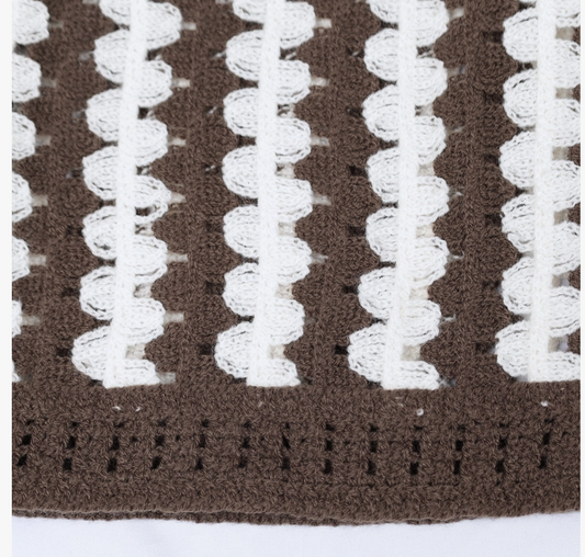 Crochet Cardigan - Choc