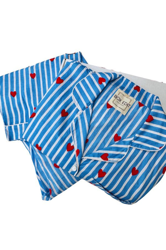 Box Edit Pyjama - Blue Stripe