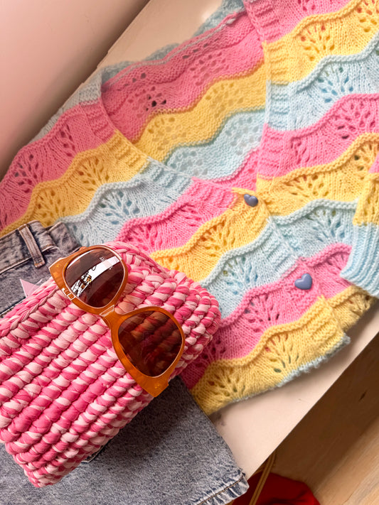 Prima Pastel Wave Cardi - Multi