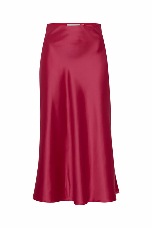 Xandra Satin Skirt - Rose Pink