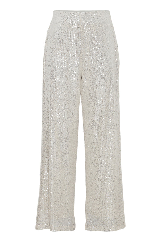 Stella Sequin Trouser - Almond