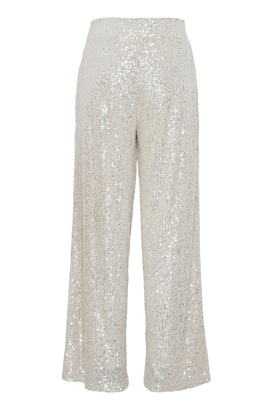 Stella Sequin Trouser - Almond