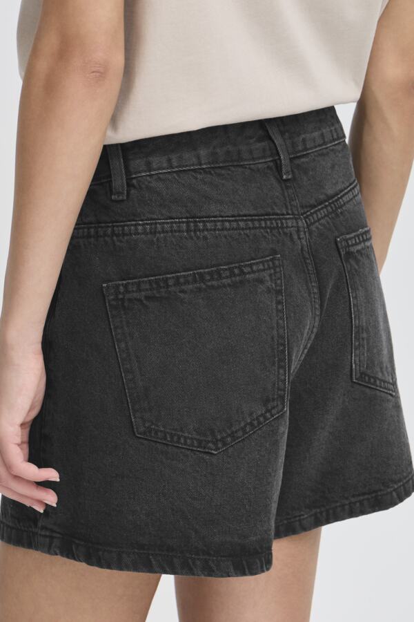 Ichi Denim Short - Washed Black