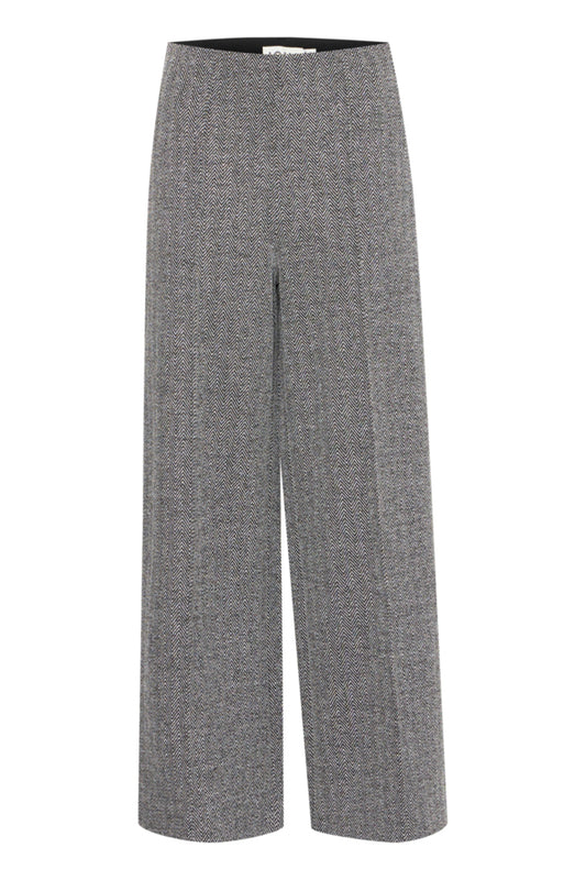 Kate Herringbone Trouser - Mono