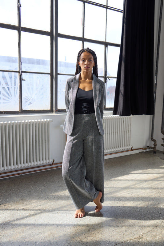 Kate Herringbone Trouser - Mono