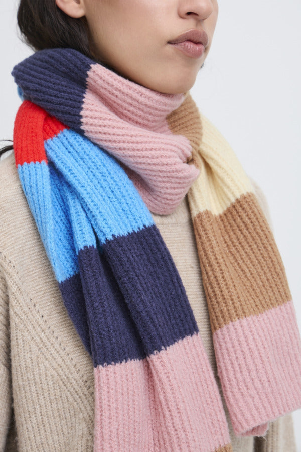 Statement Stripe Scarf - Ichi