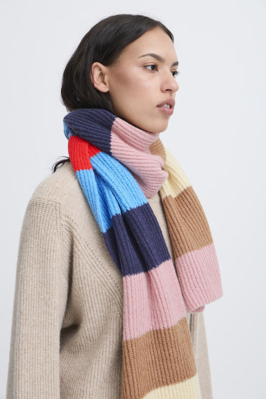 Statement Stripe Scarf - Ichi
