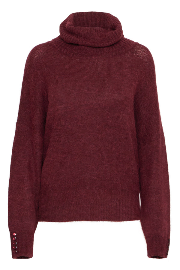 Kamara Alpaca Roll Neck - Port royale