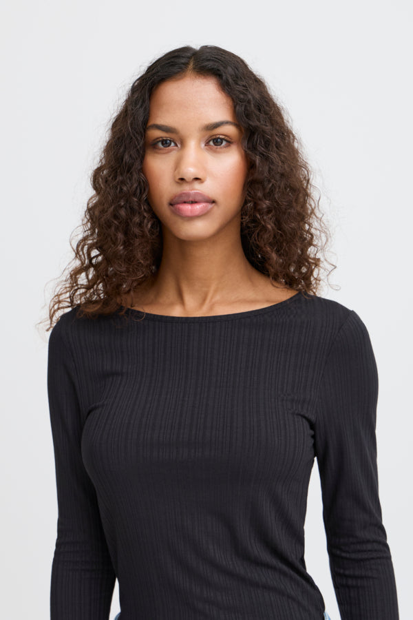Cella Rib Top - Blk