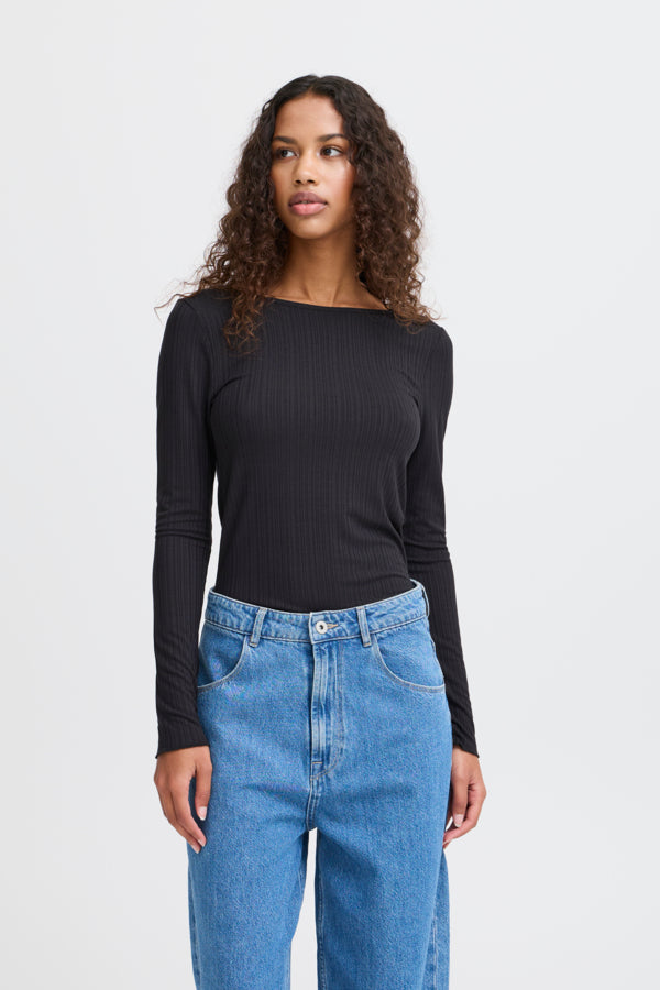 Cella Rib Top - Blk