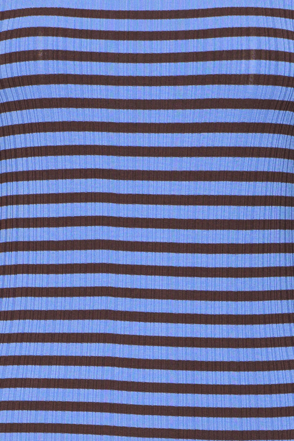 Cella Top - Blue/Choc Stripe