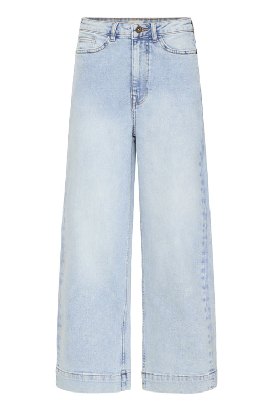 Ichi Wide Leg Jean - Light Stone Wash