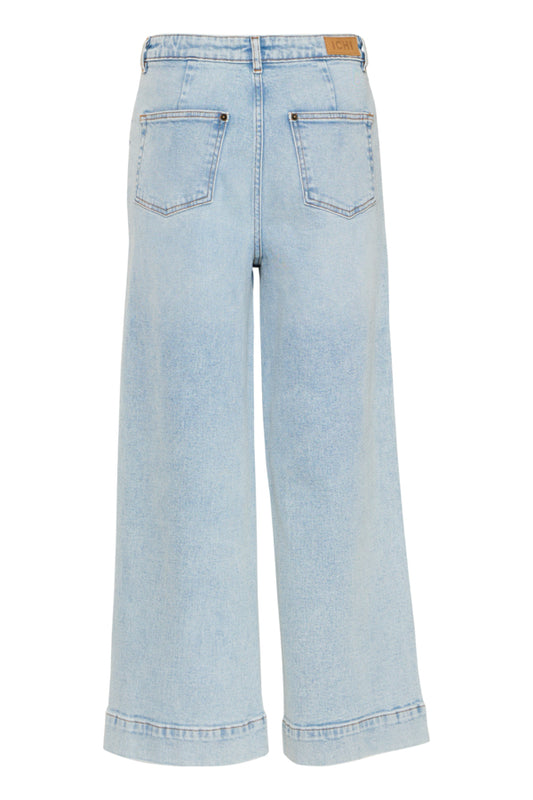 Ichi Wide Leg Jean - Light Stone Wash