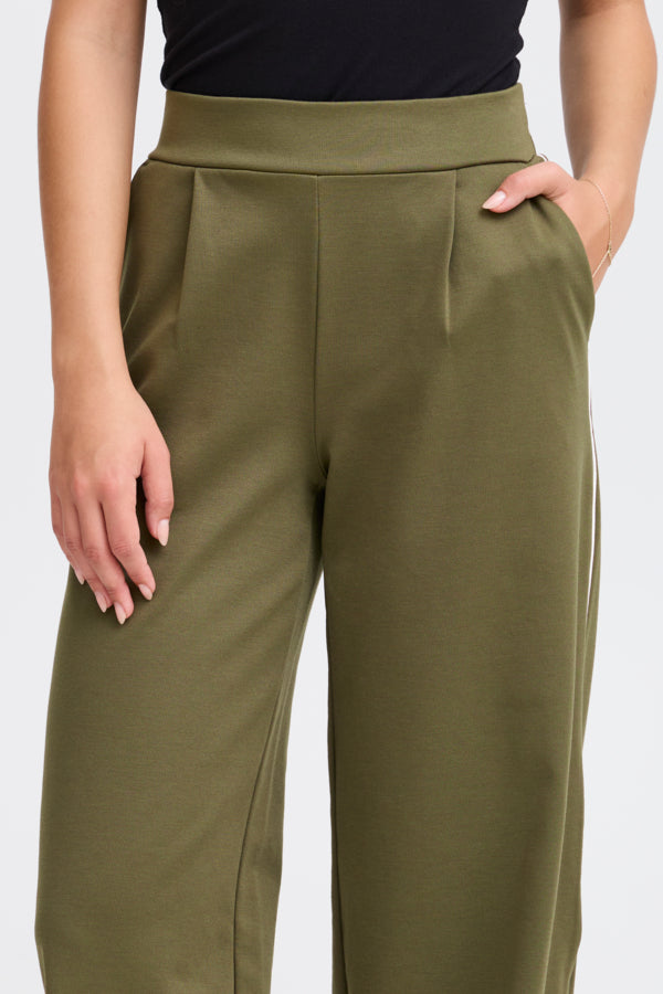 Kate Wide Leg Pant - Khaki