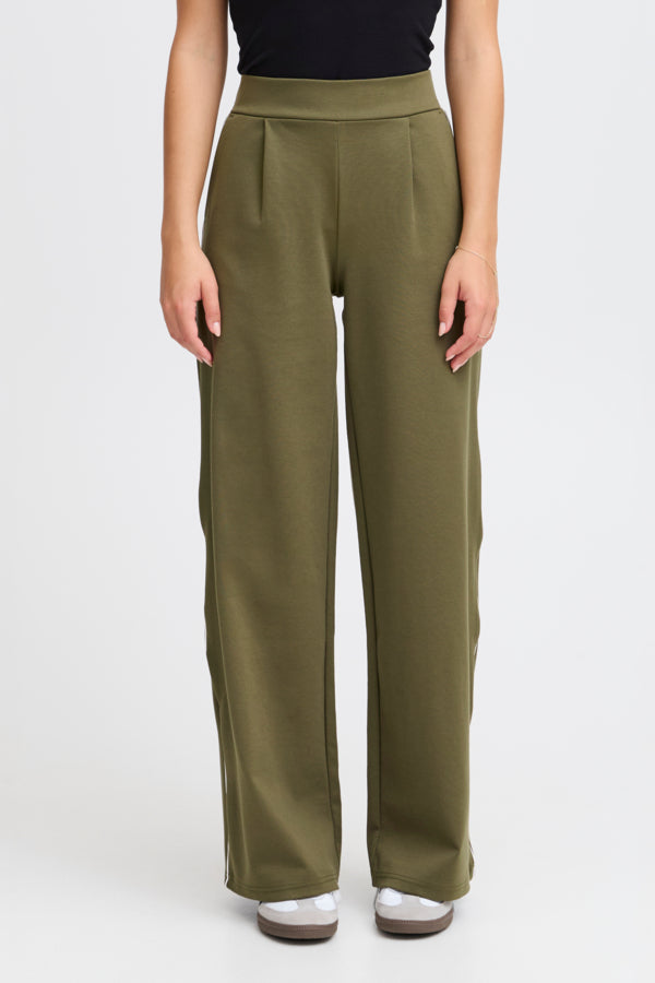 Kate Wide Leg Pant - Khaki