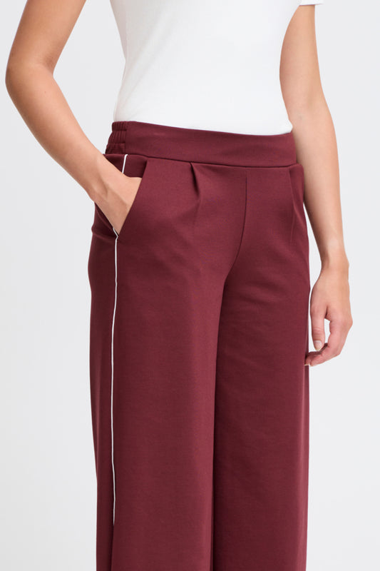 Kate Wide Leg Pant - Wine