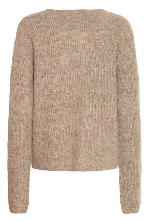 Kamara Round Neck Cardi - Oatmeal