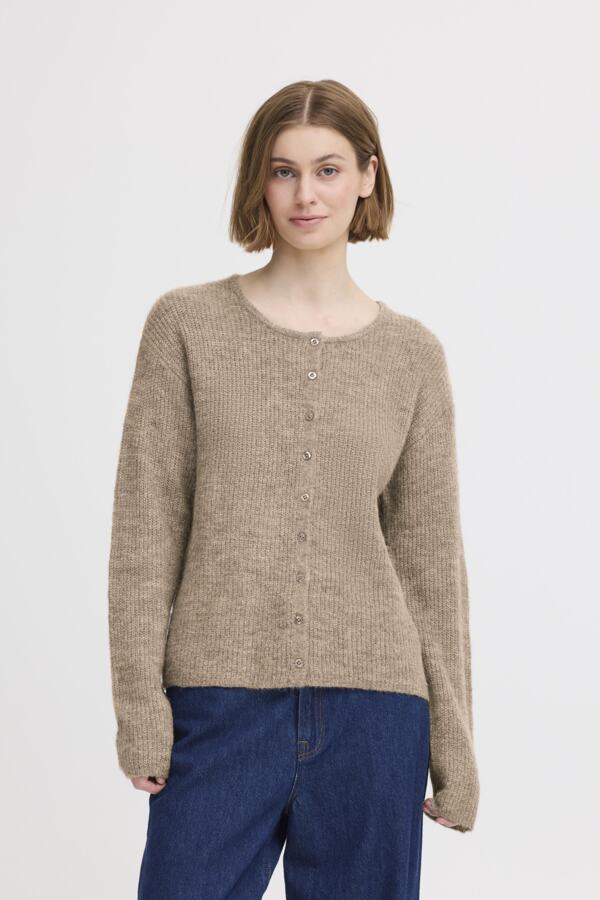 Kamara Round Neck Cardi - Oatmeal