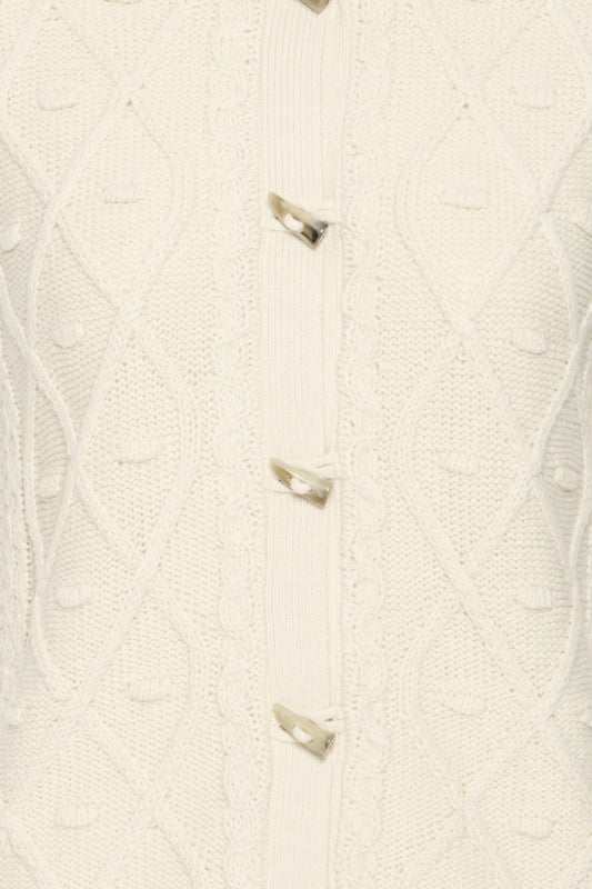 Destan Cable Knit Waistcoat - Ivory