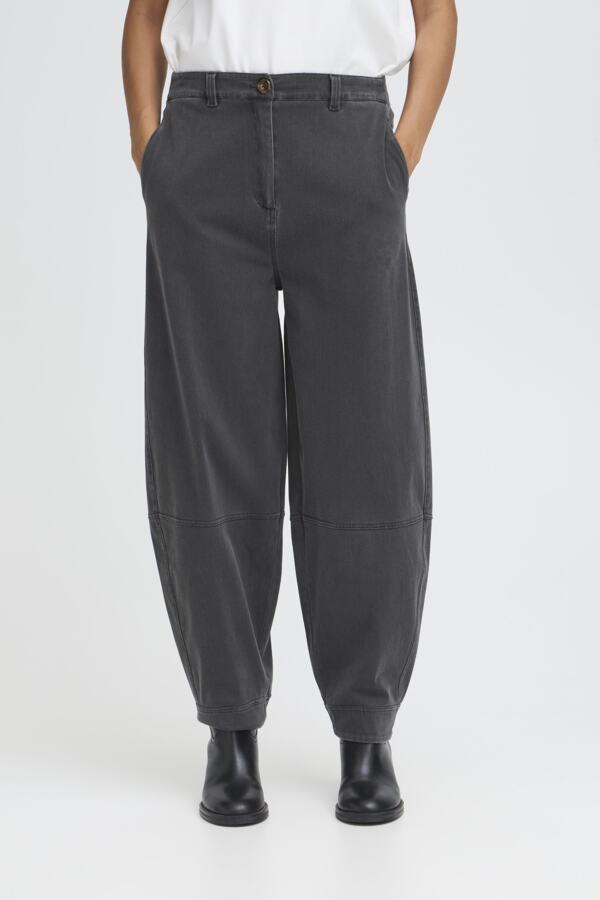Kate Barrel Trouser - Charcoal