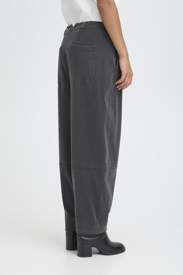 Kate Barrel Trouser - Charcoal