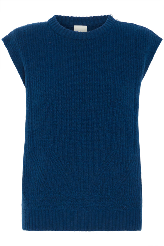 Povoke Wool Pull Over - Navy Peony
