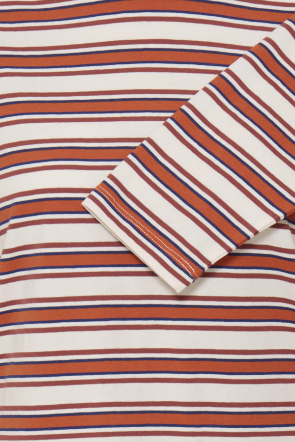 Mira round Neck - Rust/Blue